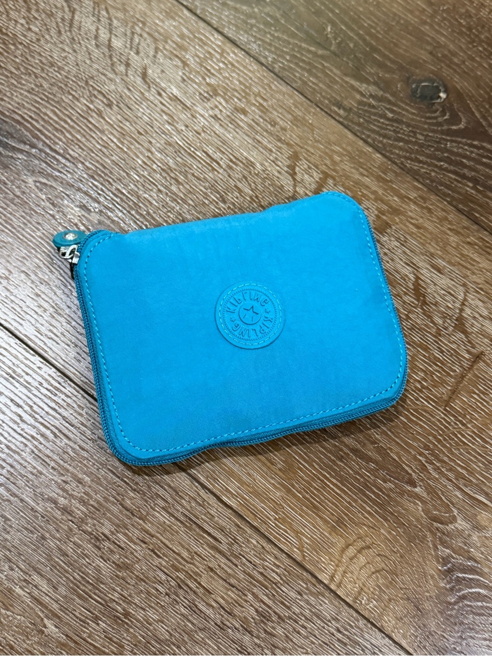 NWOT Kipling foldable tote bag turquoise blue